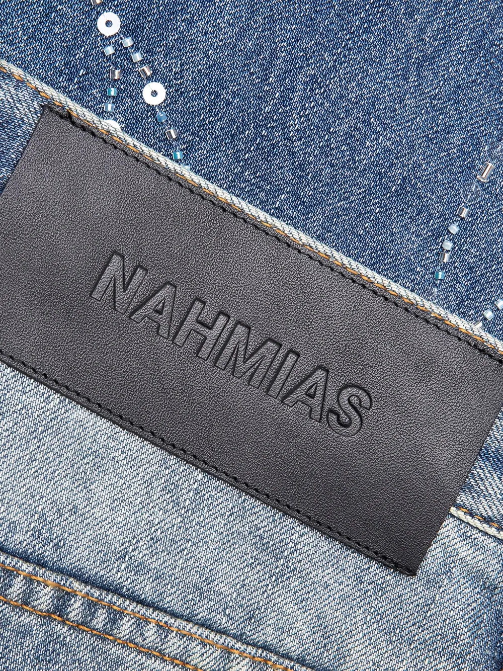 Nahmias Jeans met kralen Blauw