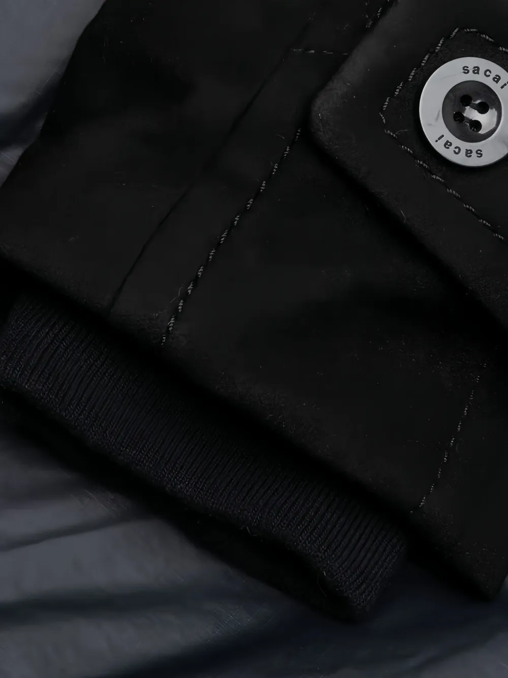 sacai Gewatteerd jack Zwart