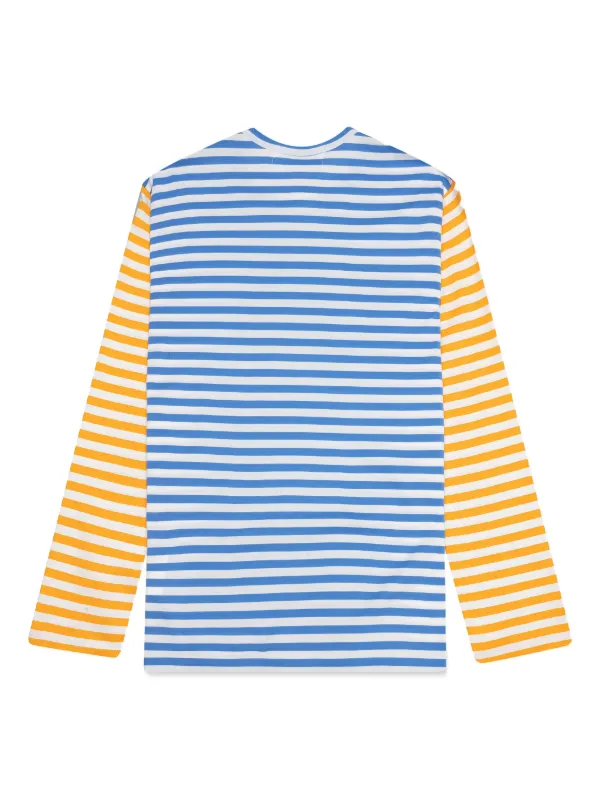 PLAY COMME des GARÇONS ストライプTシャツ Comme Des Garçons Play ストライプ Tシャツ | ブルー | FARFETCH JP