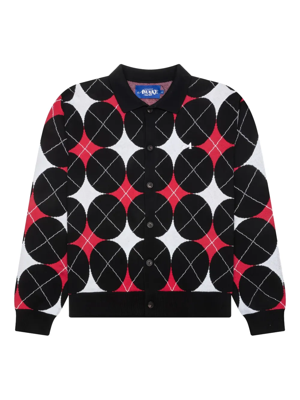 Awake NY Vest met patroon Zwart