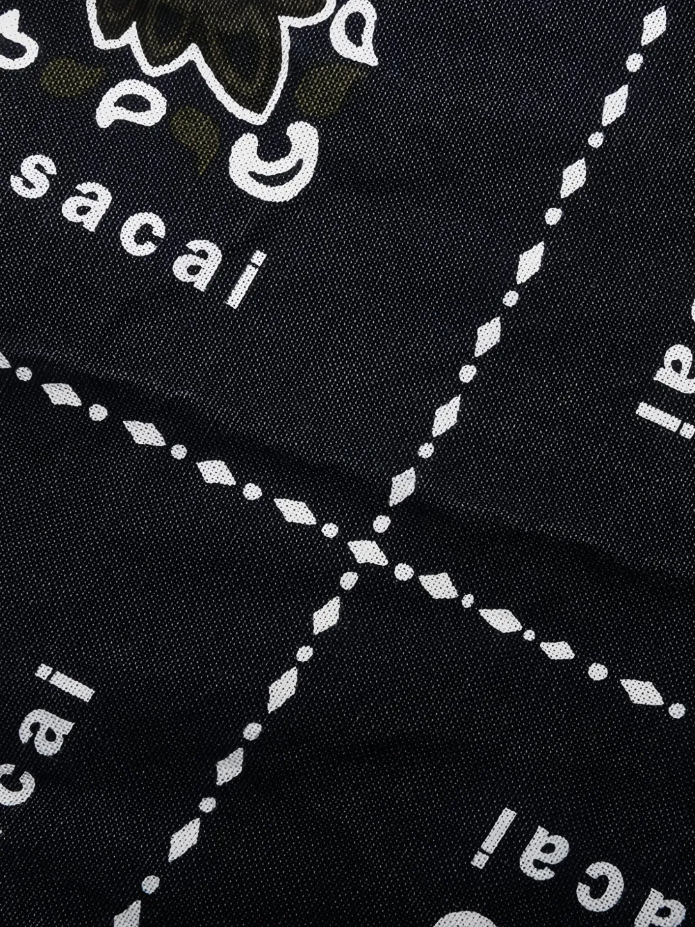 sacai Broek met bandanaprint en ceintuur Blauw