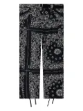 sacai bandana-print belted trousers - Blue