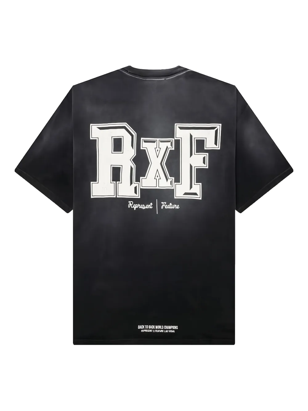 Represent x Feature gevlekt T-shirt met logo Zwart