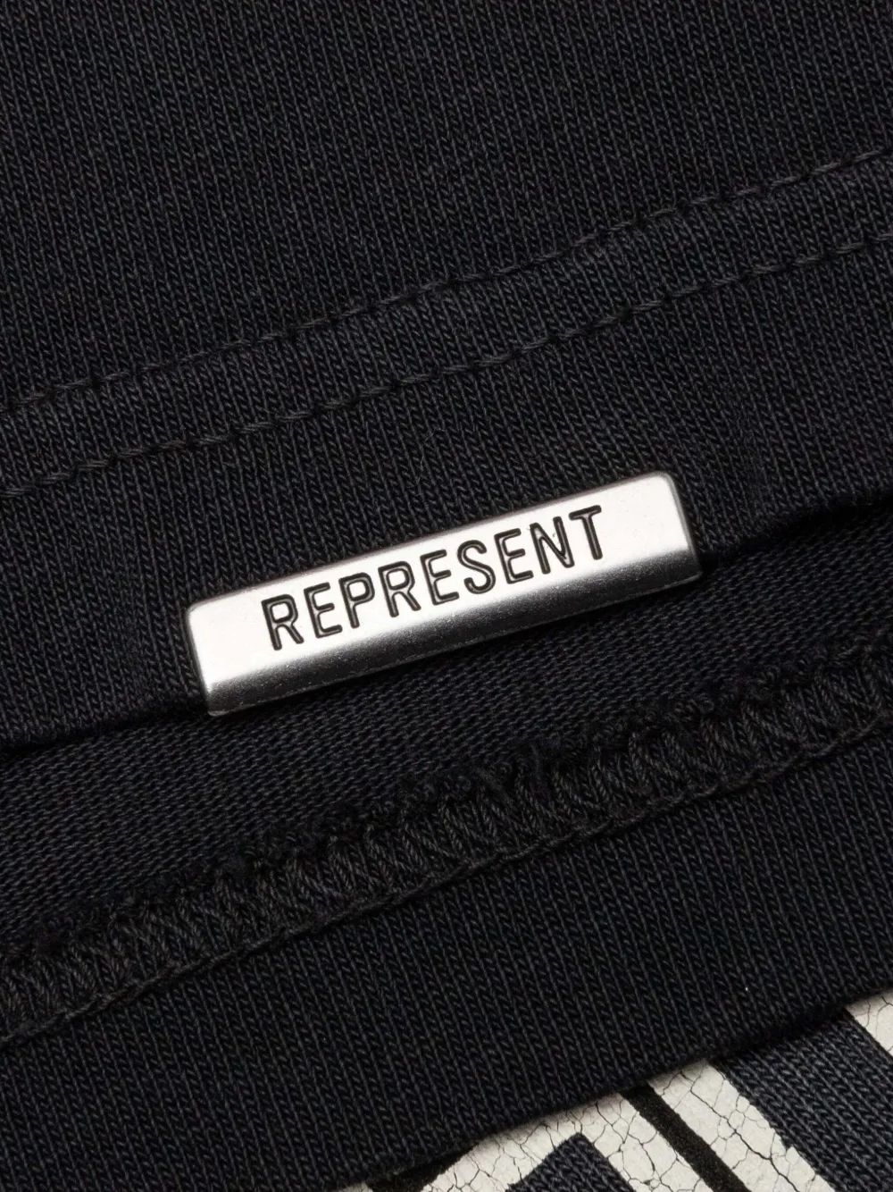 Represent x Feature gevlekt T-shirt met logo Zwart