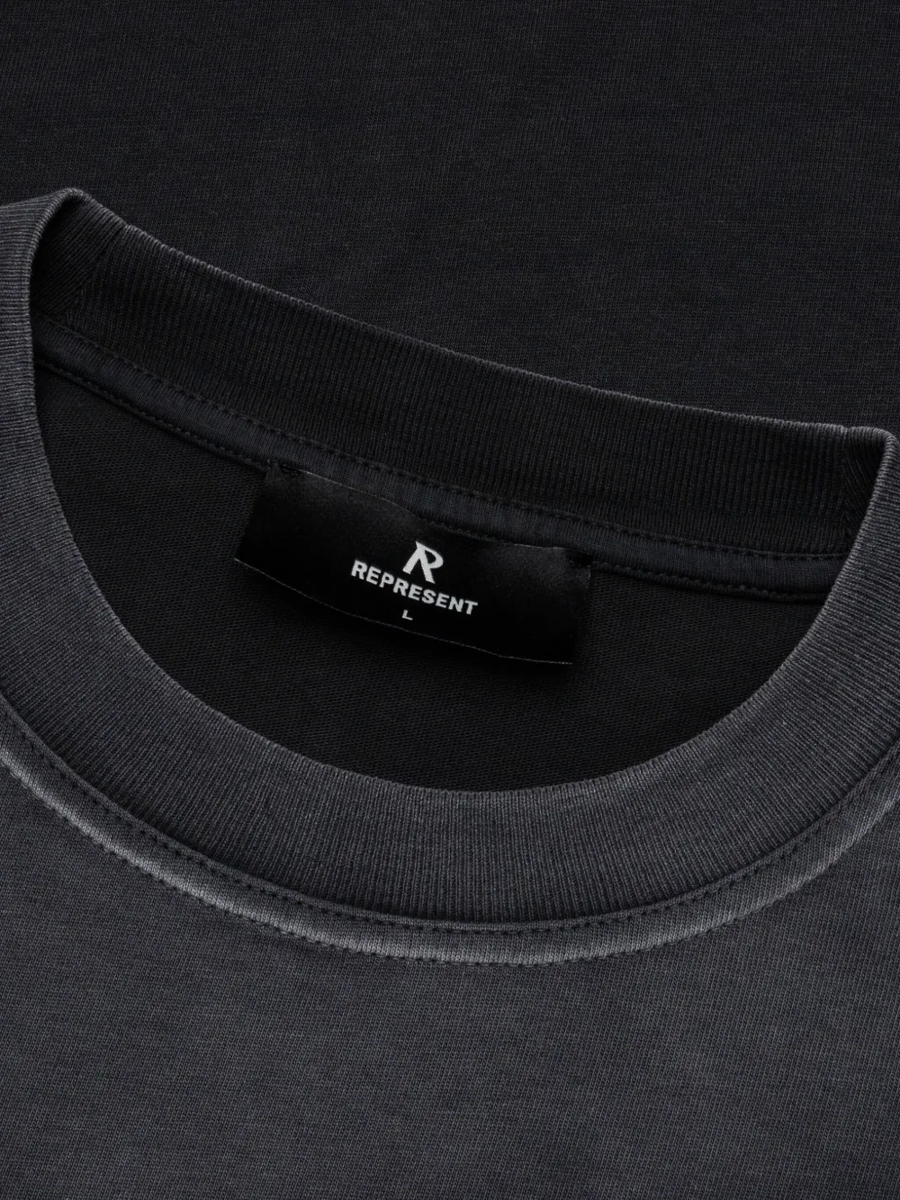 Represent x Feature gevlekt T-shirt met logo Zwart
