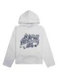 Honor The Gift Fire flame-print hoodie - Grey