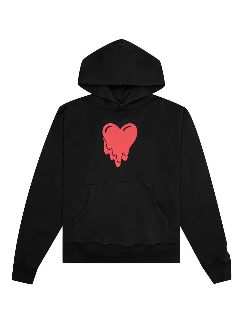 Emotionally Unavailable melting-heart logo hoodie - ブラック Emotionally Unavailable melting-heart logo hoodie - ブラック