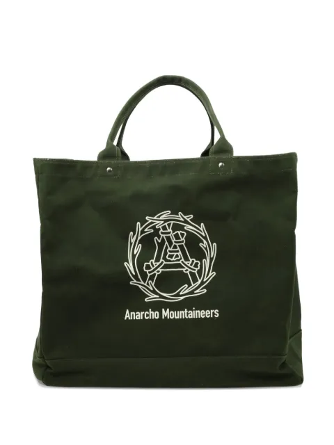 Mountain Research Anarcho Mountaineers logo tote bag