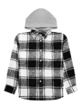 Nahmias hooded checked flannel jacket - Black