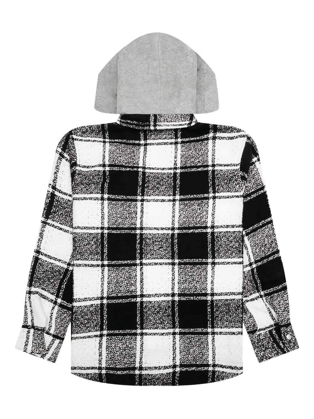 Nahmias Geruit flannelen jack met capuchon Zwart