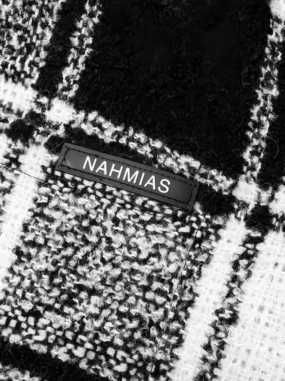 Nahmias Geruit flannelen jack met capuchon Zwart