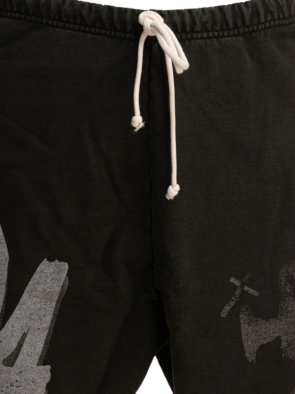 Rrr123 Graphic-print Drawstring Shorts In Black