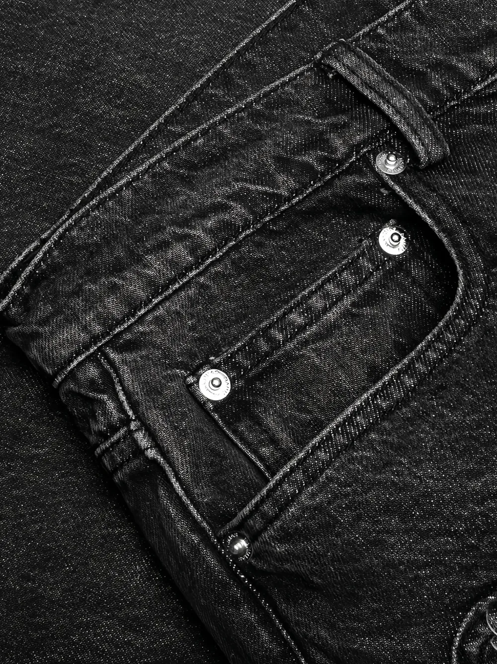  Nahmias Vaqueros Con Diseño Patchwork - Negro 