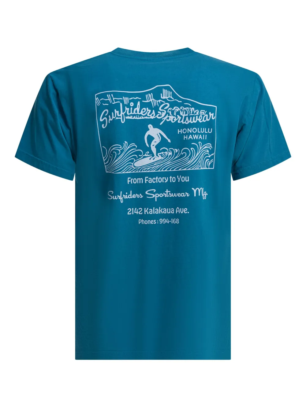 Sun Surf T-shirt met surferprint - Blauw