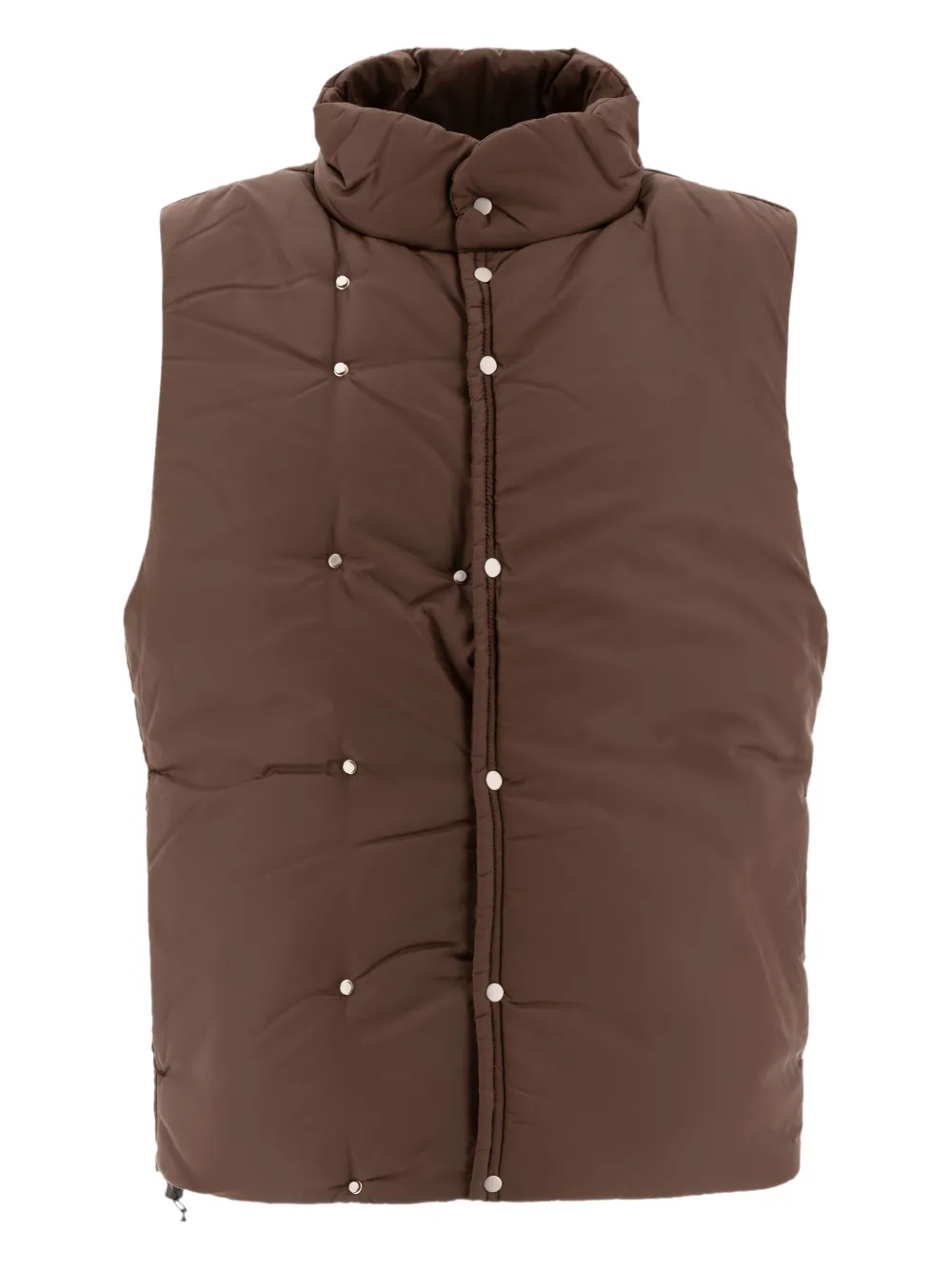quilted snap-fastening vest