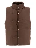 nonnative quilted snap-fastening vest - Brown