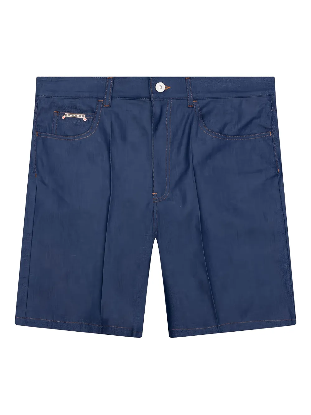Marni Jeans-Shorts mit Logo-Patch - Blau