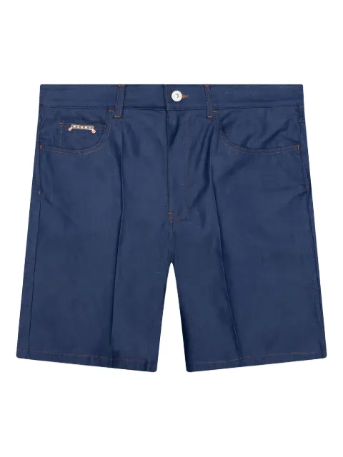 Marni logo-patch denim shorts