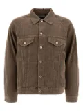 nonnative corduroy button-fastening jacket - Brown