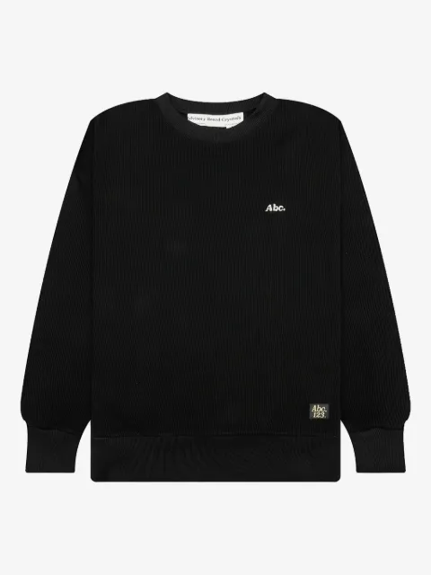Advisory Board Crystals waffle logo-embroidered sweater