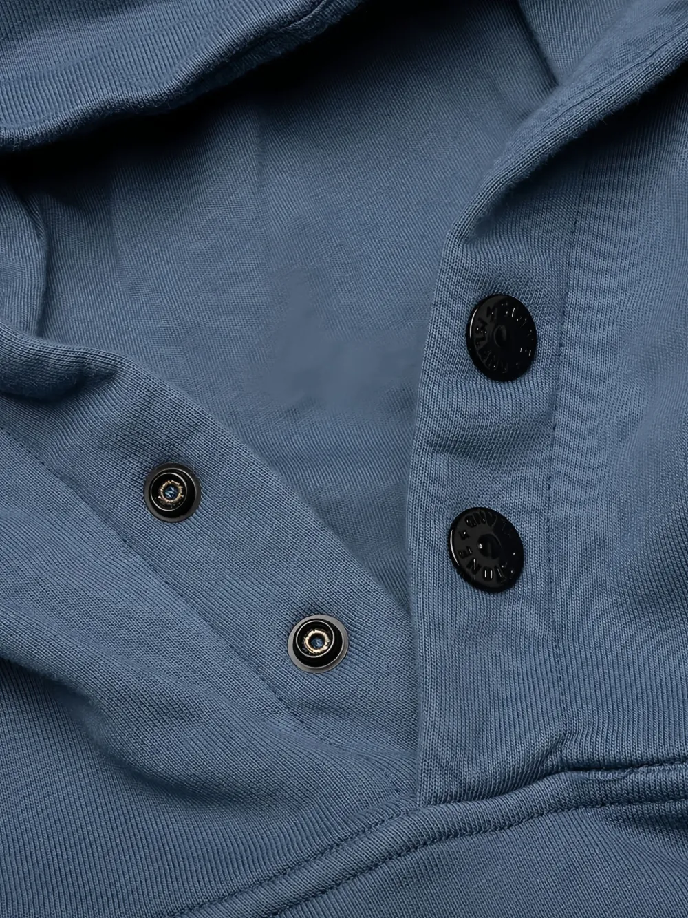 Stone Island Hoodie met knoopsluiting en geborduurd logo Blauw