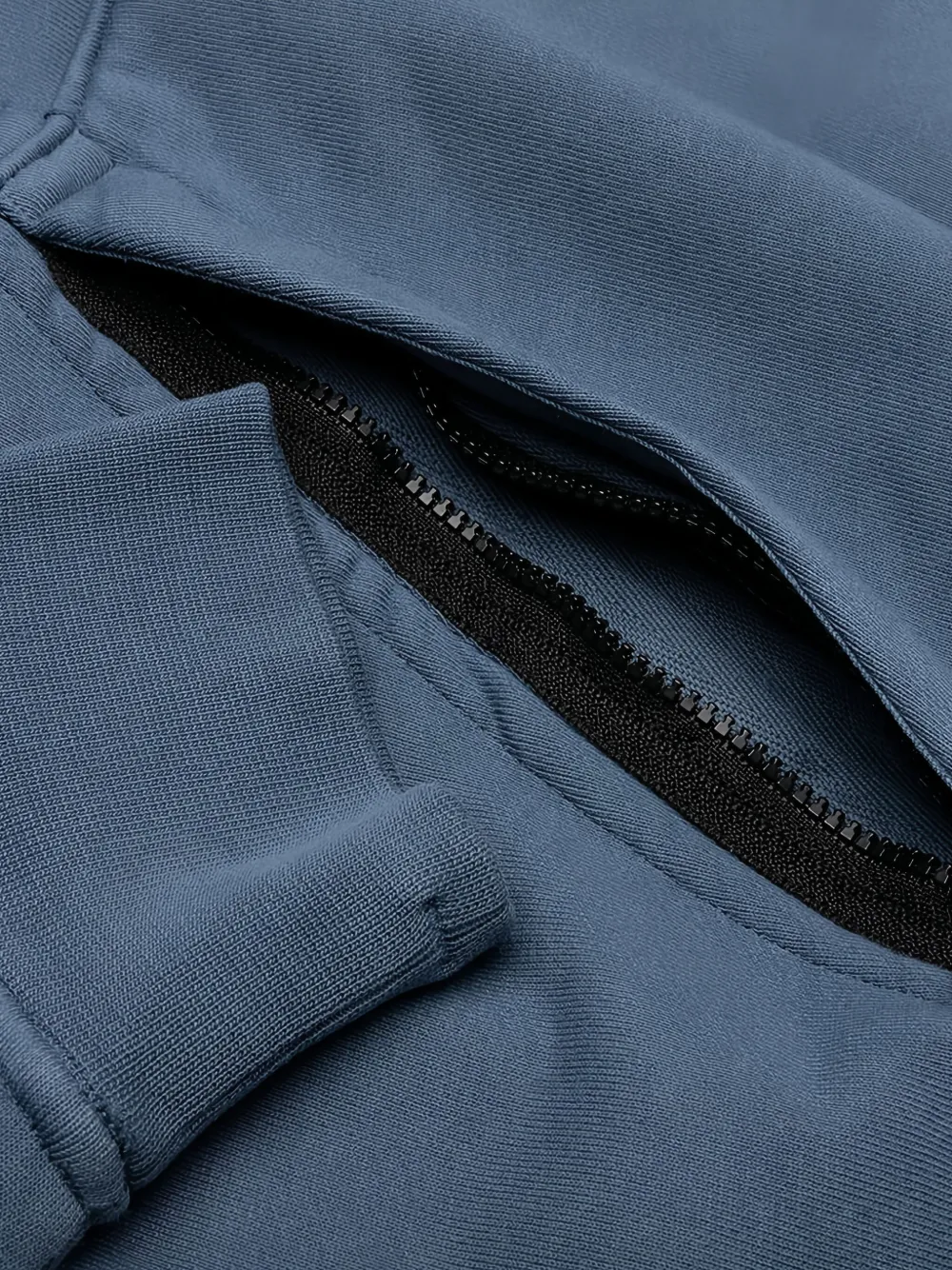 Stone Island Hoodie met knoopsluiting en geborduurd logo Blauw