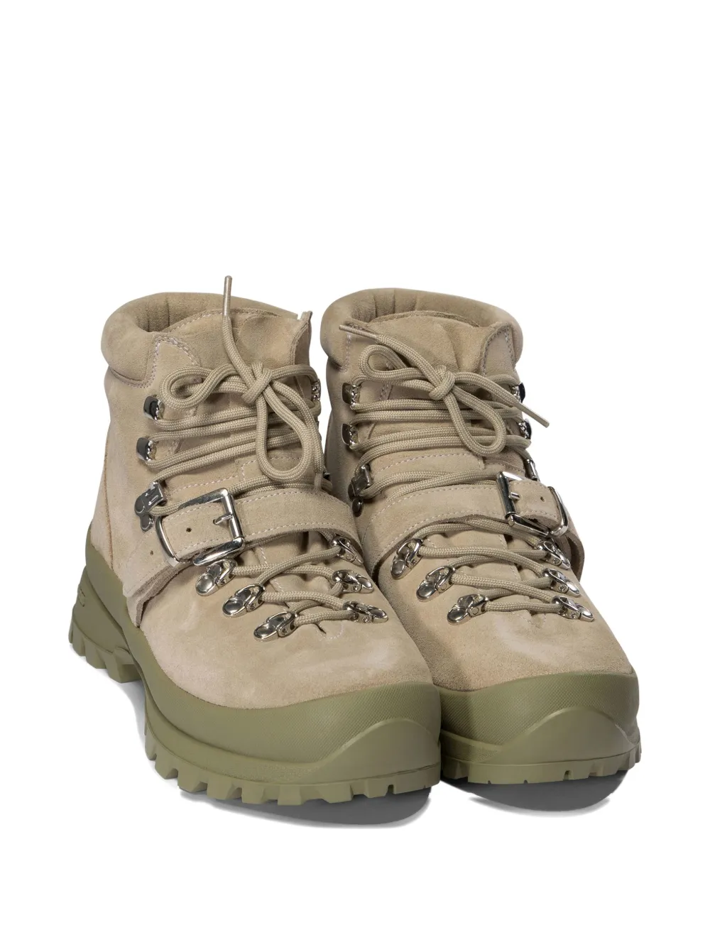 nonnative x Diemme buckle-strap lace-up boots Neutrals
