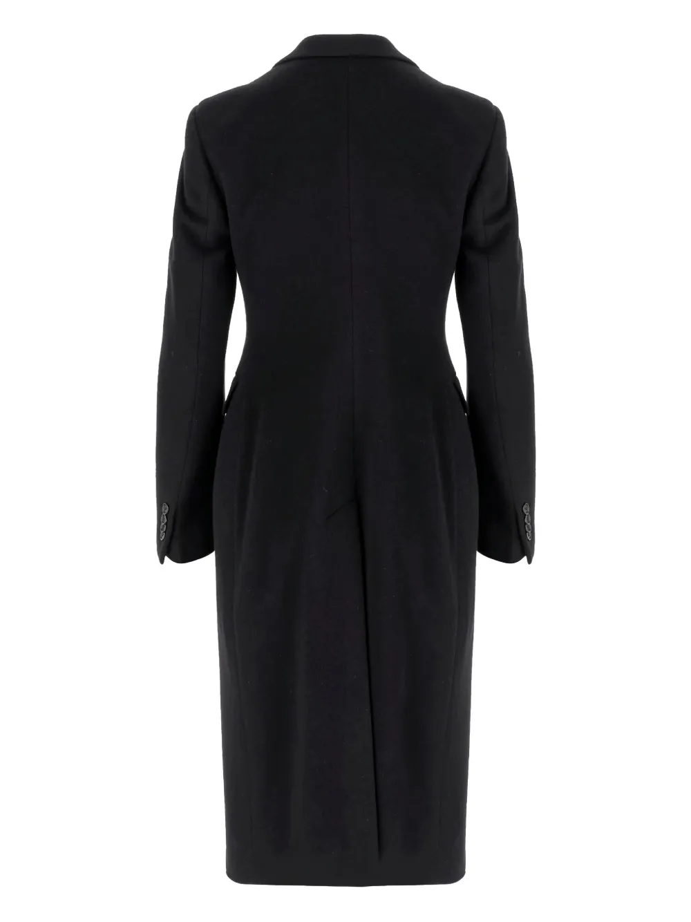 Tagliatore double-breasted cashmere coat Zwart