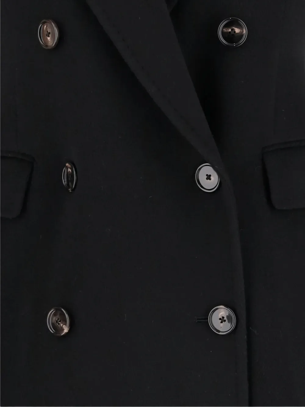 Tagliatore double-breasted cashmere coat Zwart