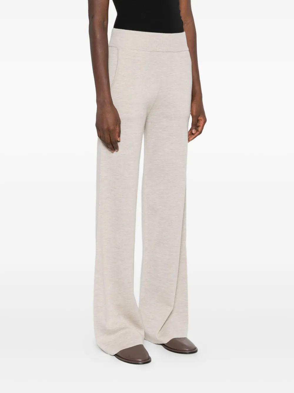 Max Mara Wide-leg Trousers In Neutral