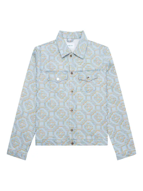 Casablanca monogram-jacquard denim jacket