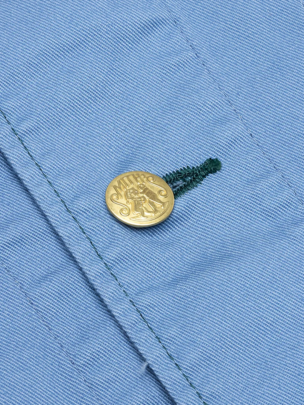 Needles x Smith's twill shirtjack met geborduurde vlinder Blauw