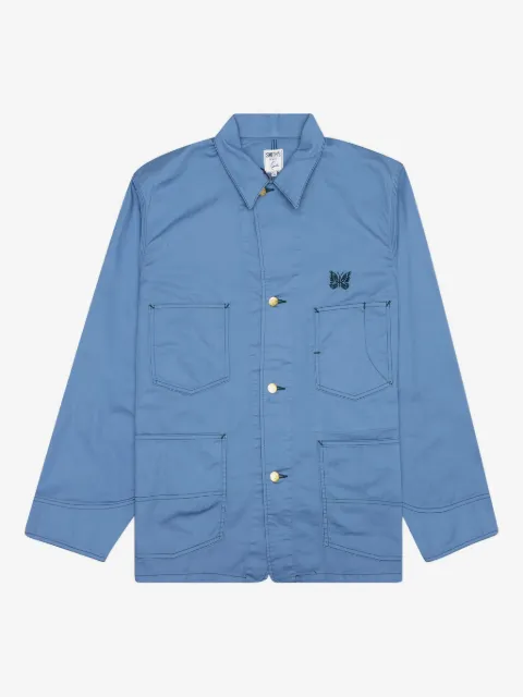 Needles x Smith's butterfly-embroidered twill shirt jacket