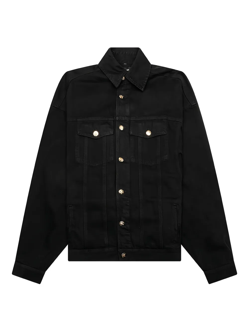 Willy Chavarria buttoned denim jacket - ブラック Willy Chavarria buttoned denim jacket - ブラック