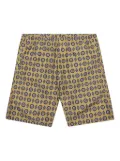 Needles patterned drawstring swim shorts - Yellow