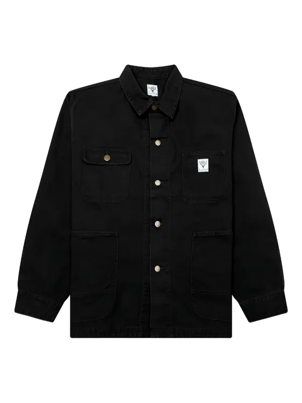 SOUTH2 WEST8 キャンバス シャツジャケット | ブラック | FARFETCH JP