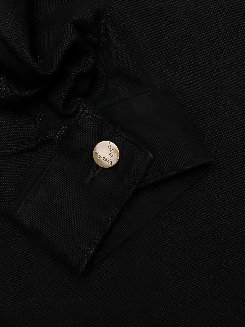 SOUTH2 WEST8 Canvas katoenen shirtjack met studs Zwart