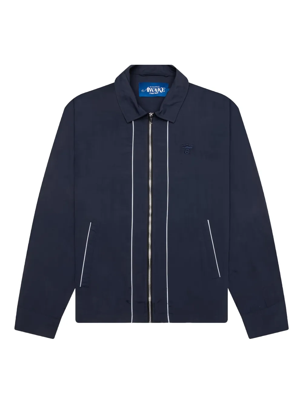 Awake NY logo-embroidered zip-front jacket - ブルー Awake NY logo-embroidered zip-front jacket - ブルー