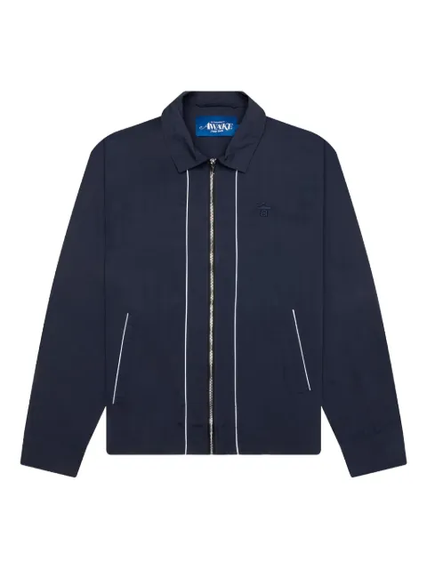 Awake NY logo-embroidered zip-front jacket