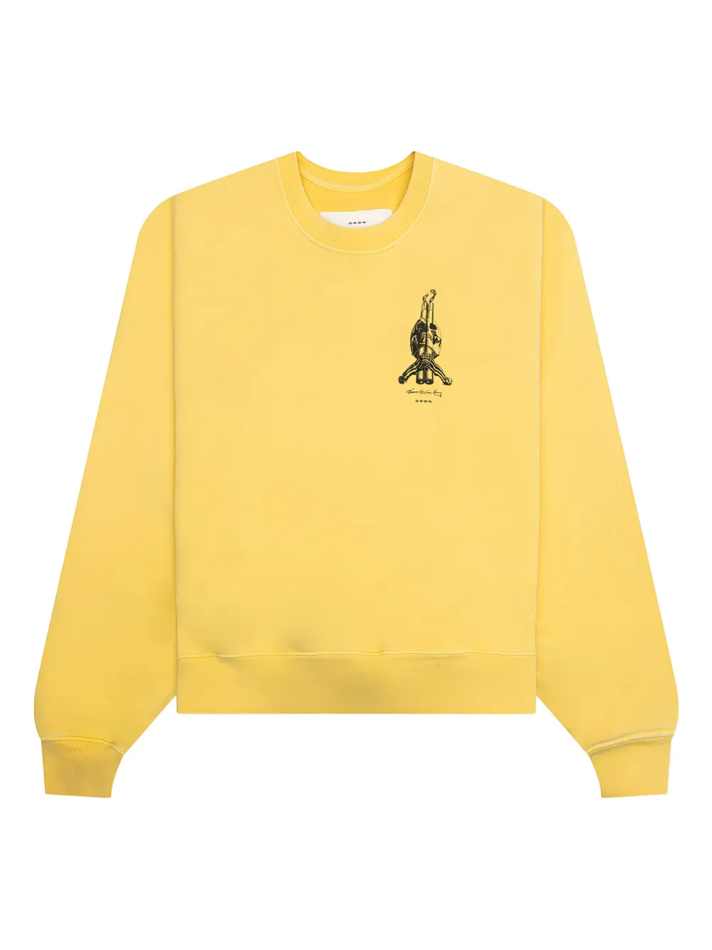 D-R-G-N Bones skull crew-neck sweatshirt - イエロー D-R-G-N Bones skull crew-neck sweatshirt - イエロー