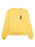 D-R-G-N Bones skull crew-neck sweatshirt - Yellow