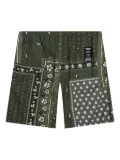 Neighborhood bandana patchwork shorts - Green