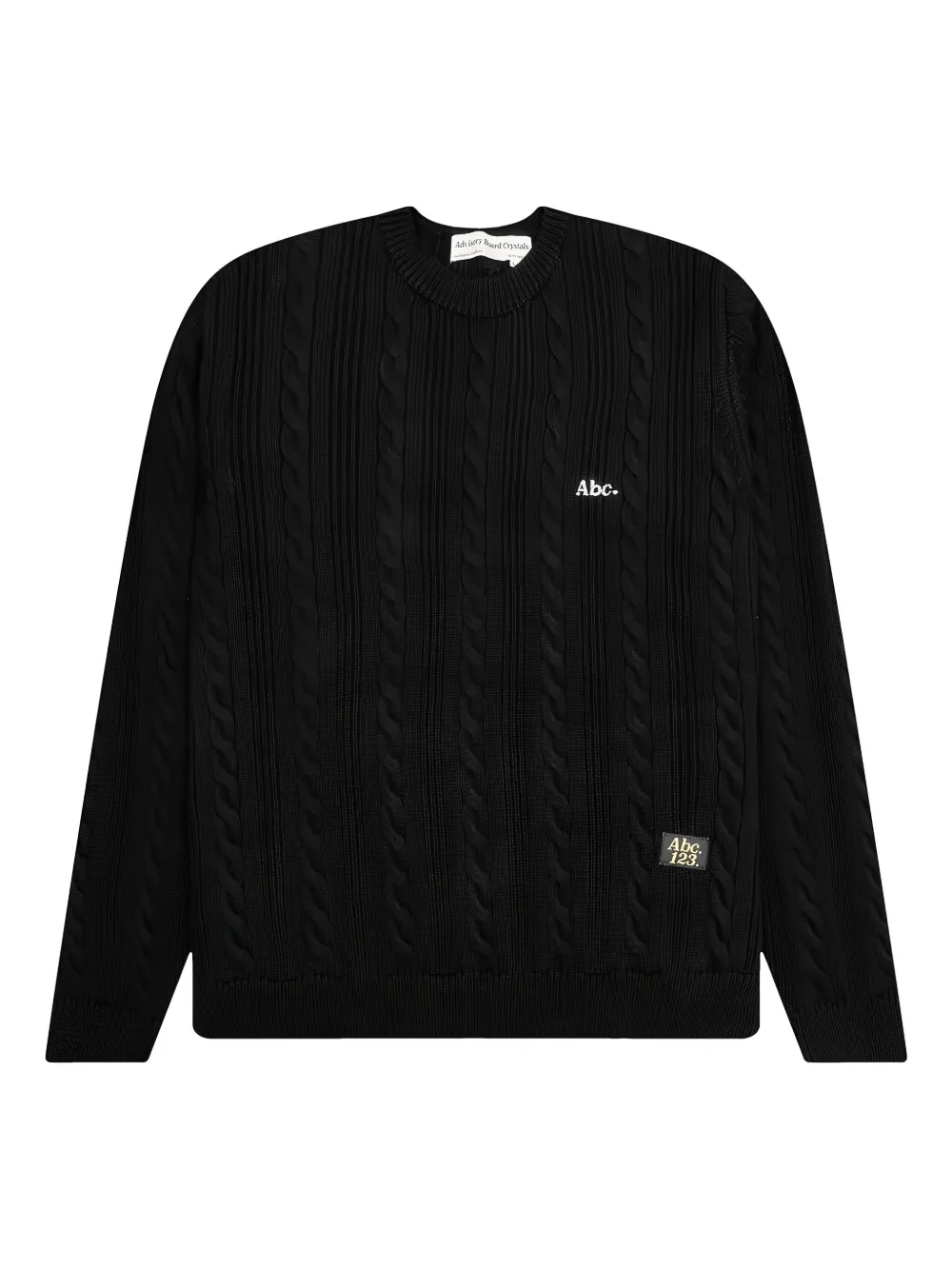 Advisory Board Crystals cable-knit crew-neck sweater - ブラック Advisory Board Crystals cable-knit crew-neck sweater - ブラック