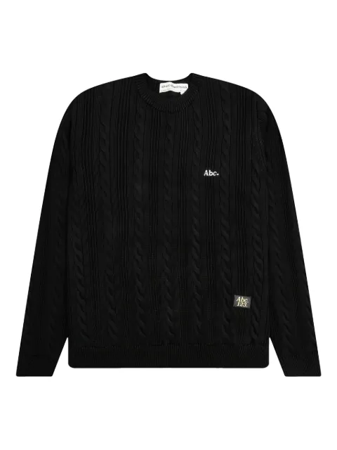 Advisory Board Crystals cable-knit crew-neck sweater