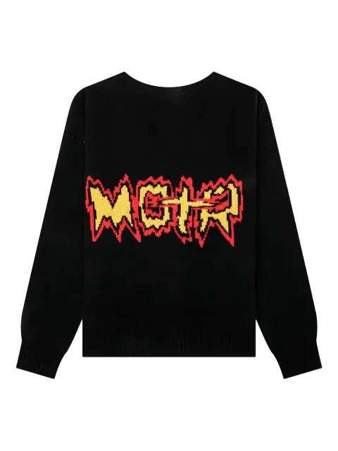 MEMBERS OF THE RAGE back-logo knit cardigan