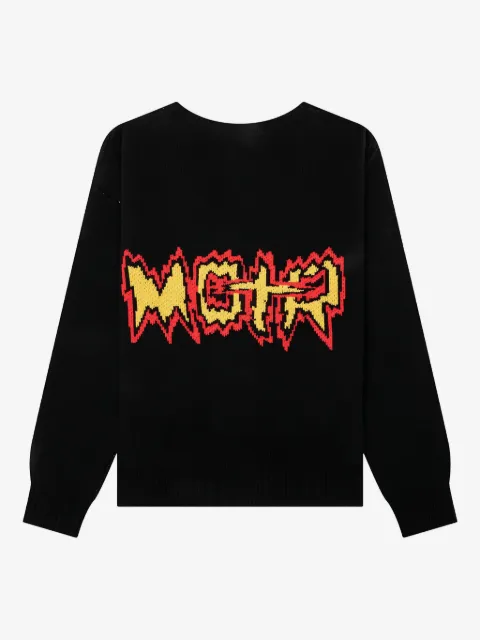 MEMBERS OF THE RAGE back-logo knit cardigan