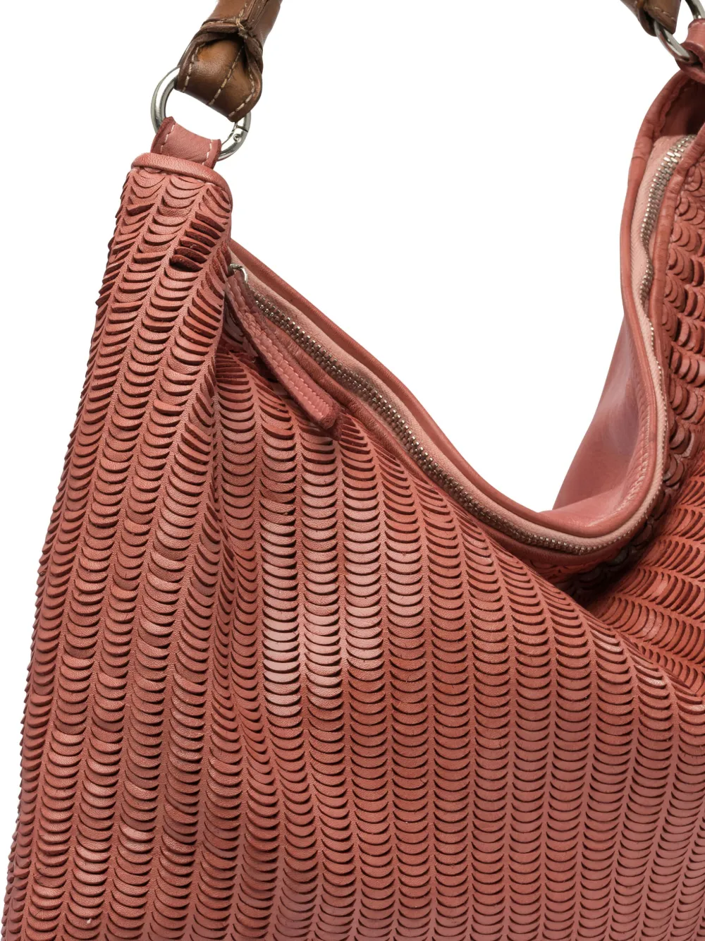 Reptile's House Large Atena Leather Shoulder Bag In Brown