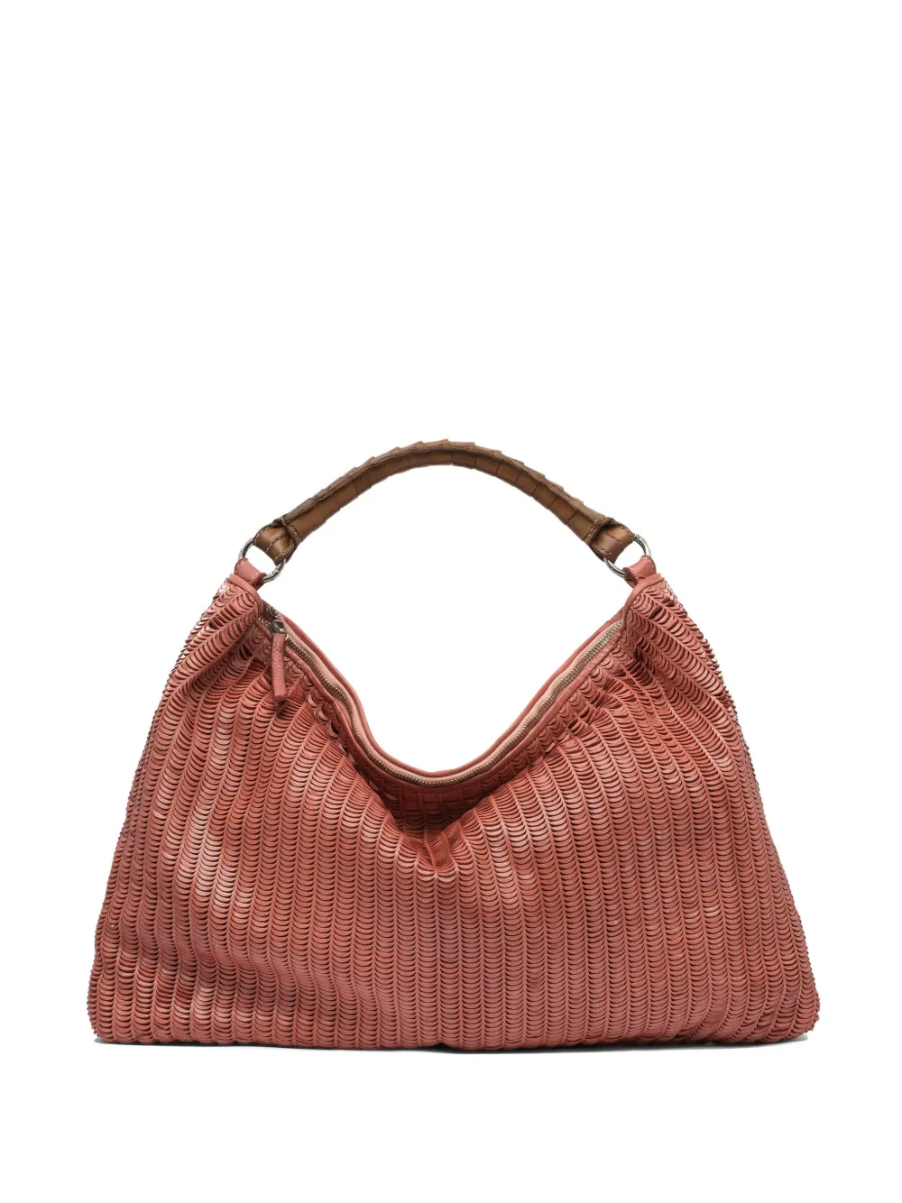 Reptile's House Large Atena Leather Shoulder Bag In Brown