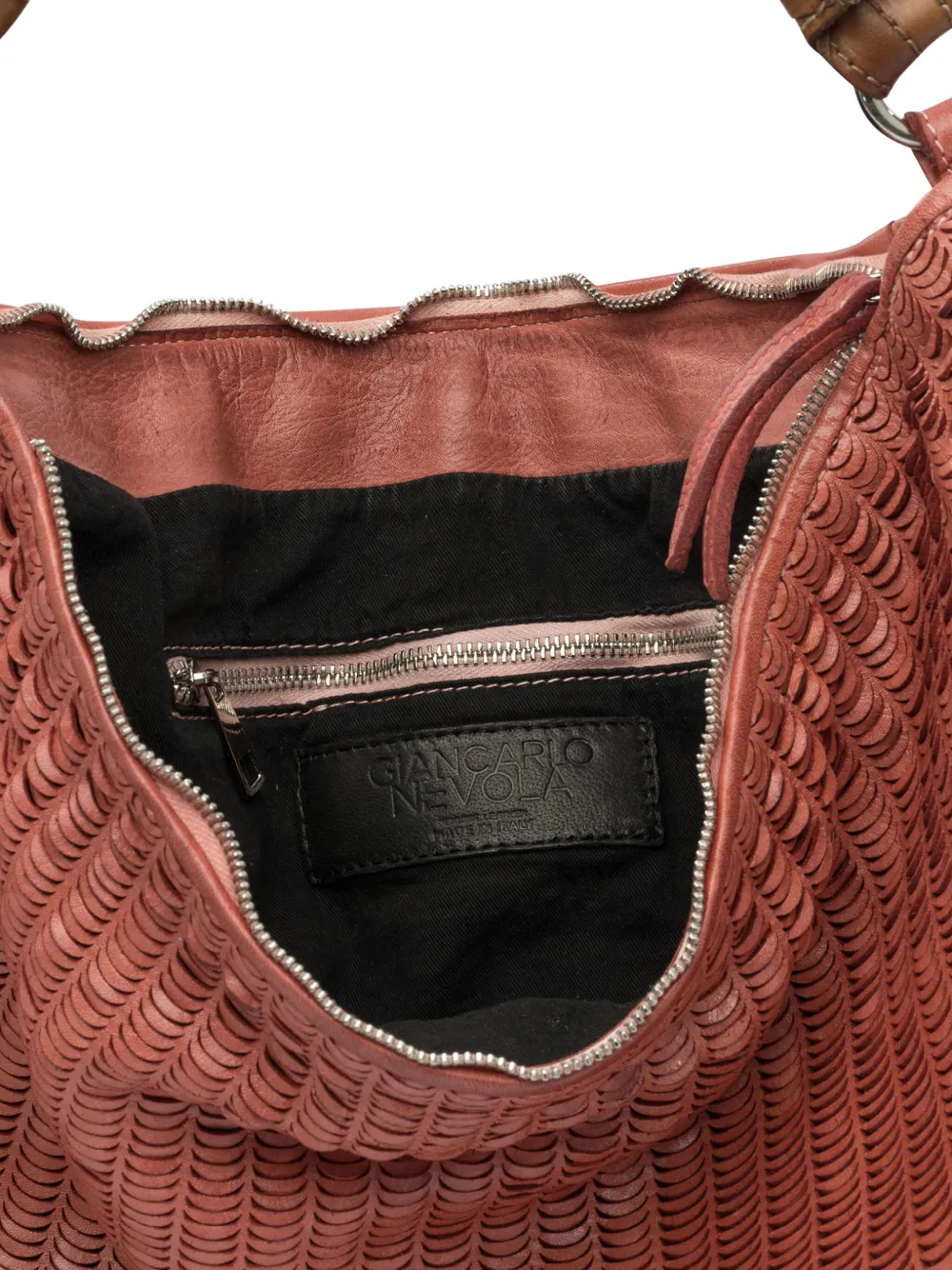 Reptile's House Large Atena Leather Shoulder Bag In Brown