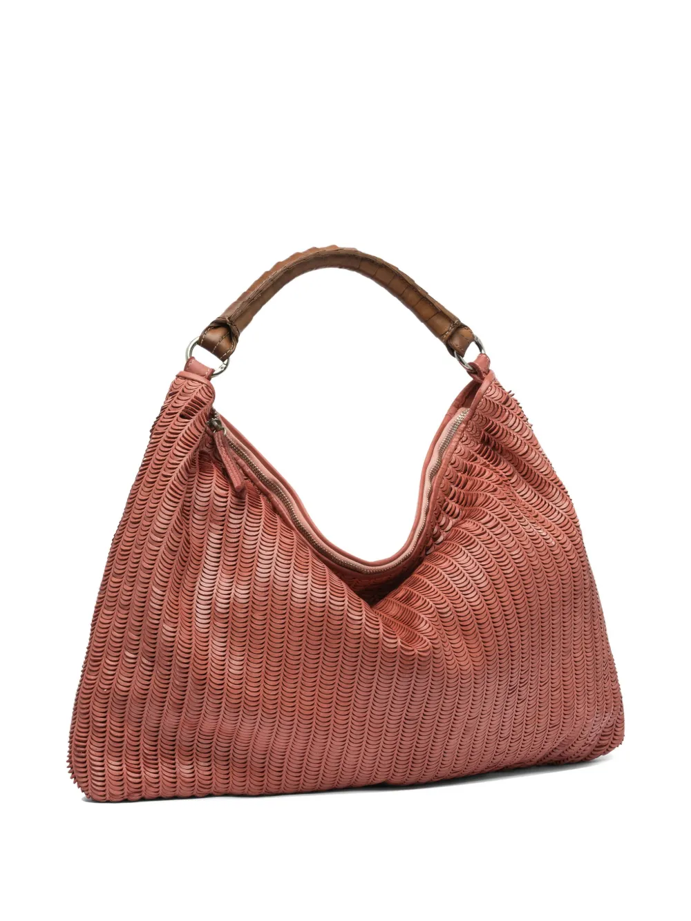Reptile's House Large Atena Leather Shoulder Bag In Brown